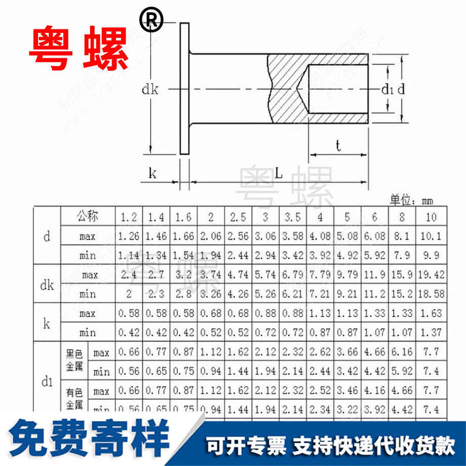 臨沂平頭半臨沂空心鉚釘 臨沂平頭半臨沂空心鉚釘