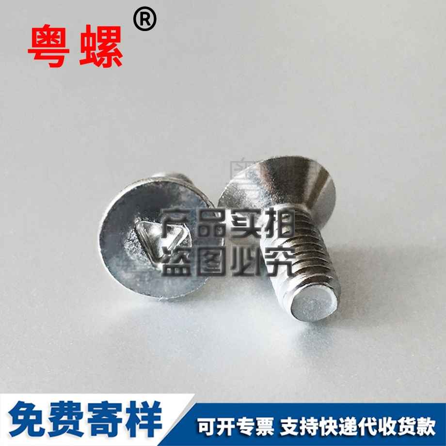 訂做沉頭三角槽自貢防盜螺絲