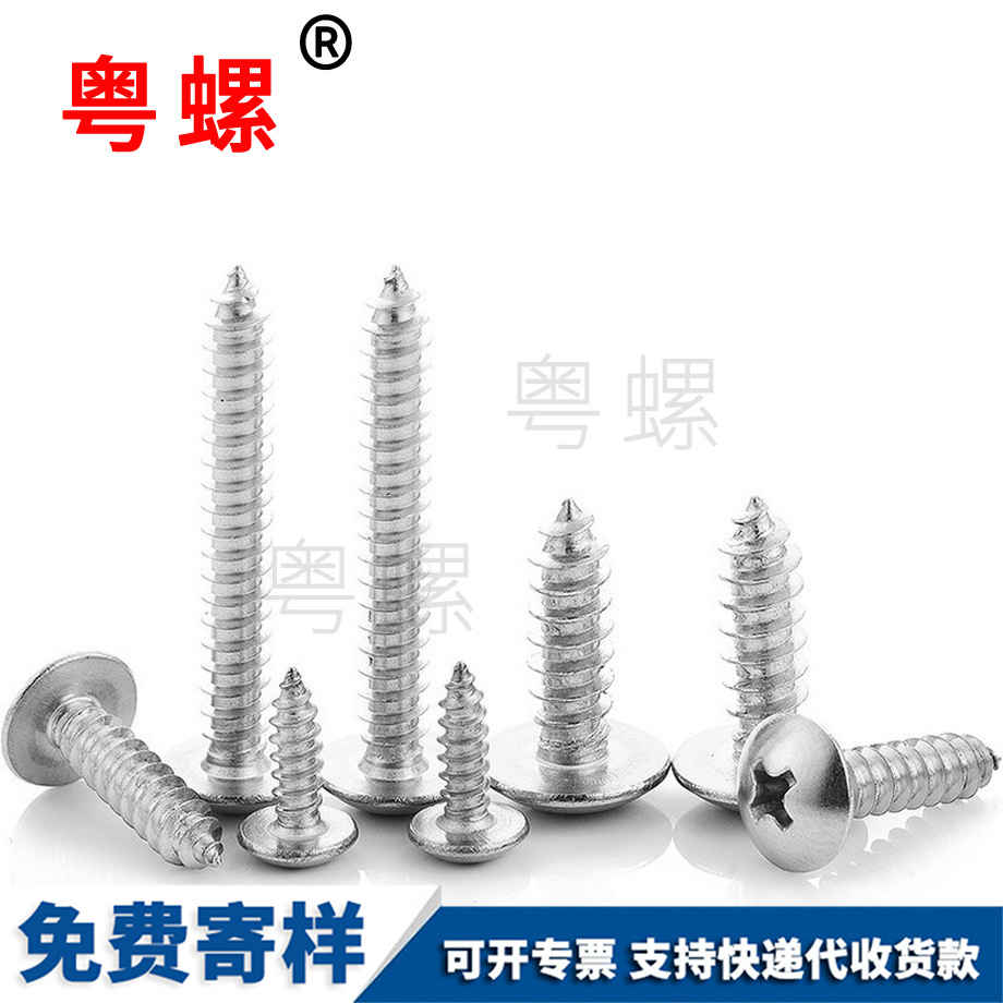 訂做鍍鎳加硬十字槽拉薩大扁頭自攻拉薩螺絲釘